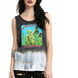 Metallica ...And Justice For All metal Tie Dye Tank Top L NWT made in USA